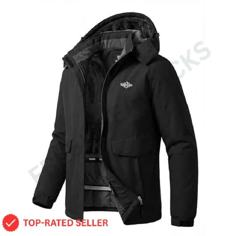 Waterproof Ski Jacket Warm Winter Coat Windproof Snow Fleece Lined